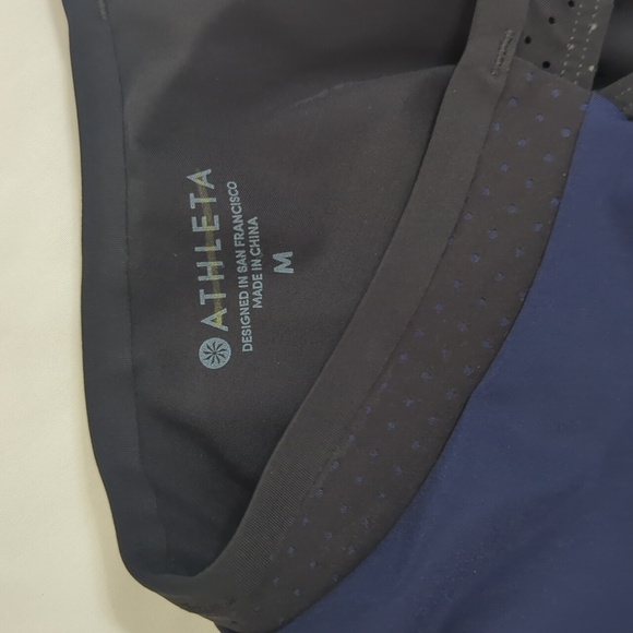 ATHLETA Bonaire Zipfront Tankini, Color Blue/Black Size M - Picture 13 of 16